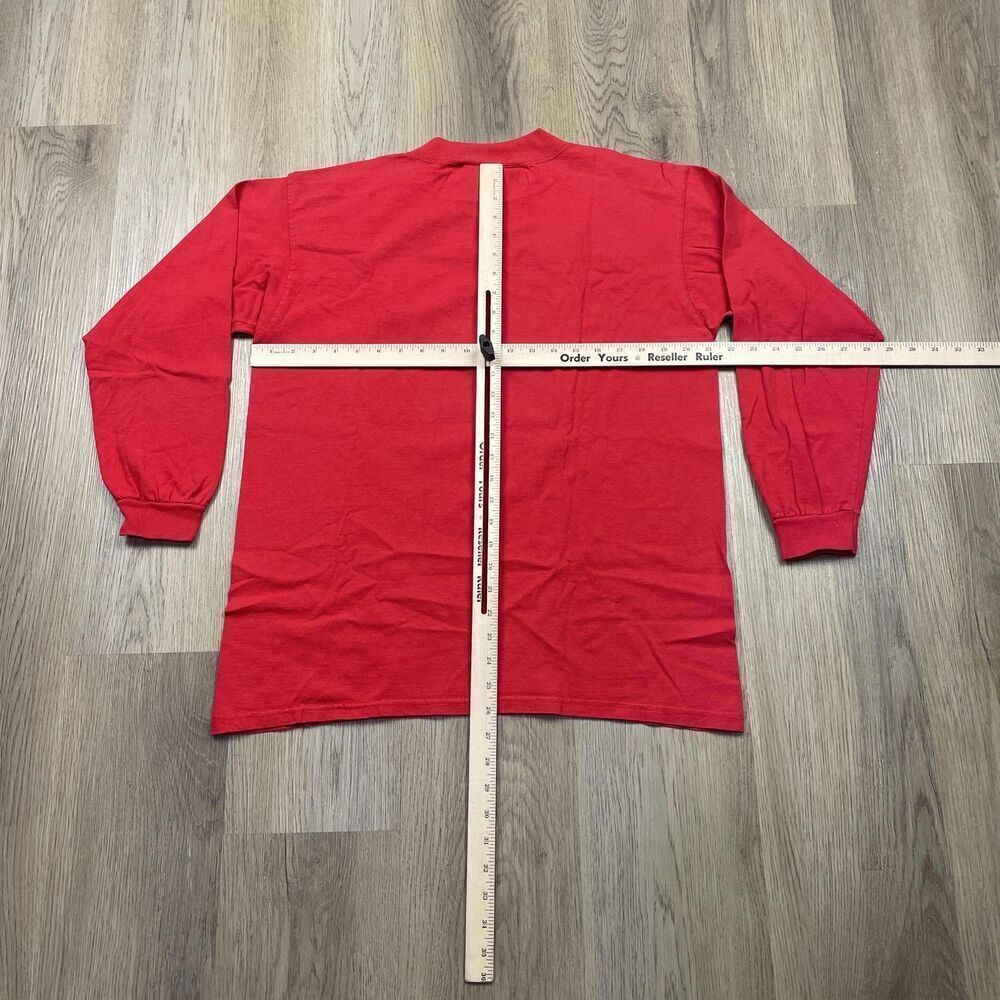 Nebraska Cornhuskers Shirt Mens Large Red College Football Long Sleeve Made USA - Picture 6 of 9